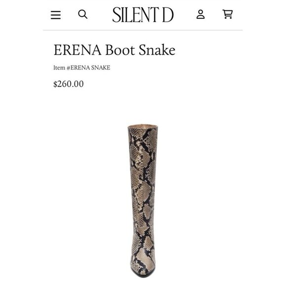 NWT Size US 5-5.5 (EU 36) - Silent D Erena Kitten-Heel Boots snake (NWT US$ 260) - Picture 2 of 16